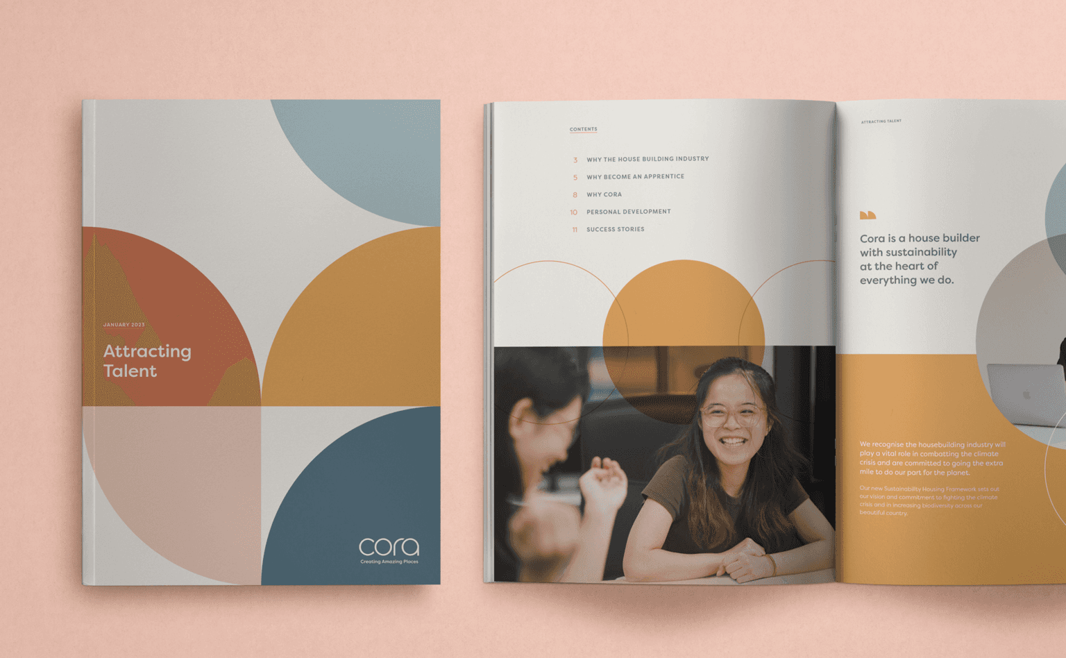 Brochure design for Cora, by We Are Fred