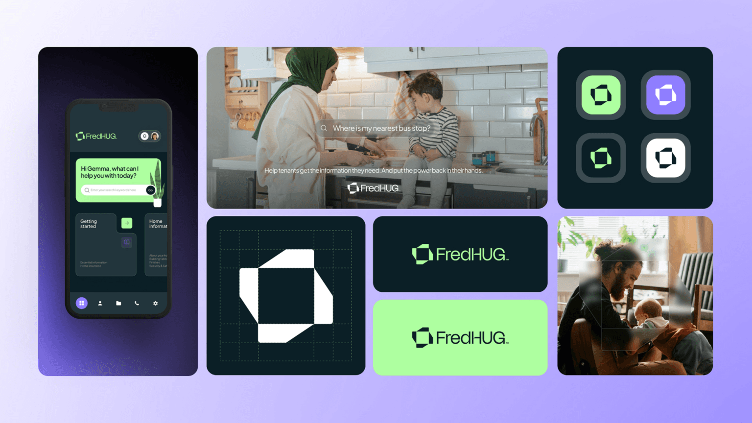 Brand identity design for FredHug
