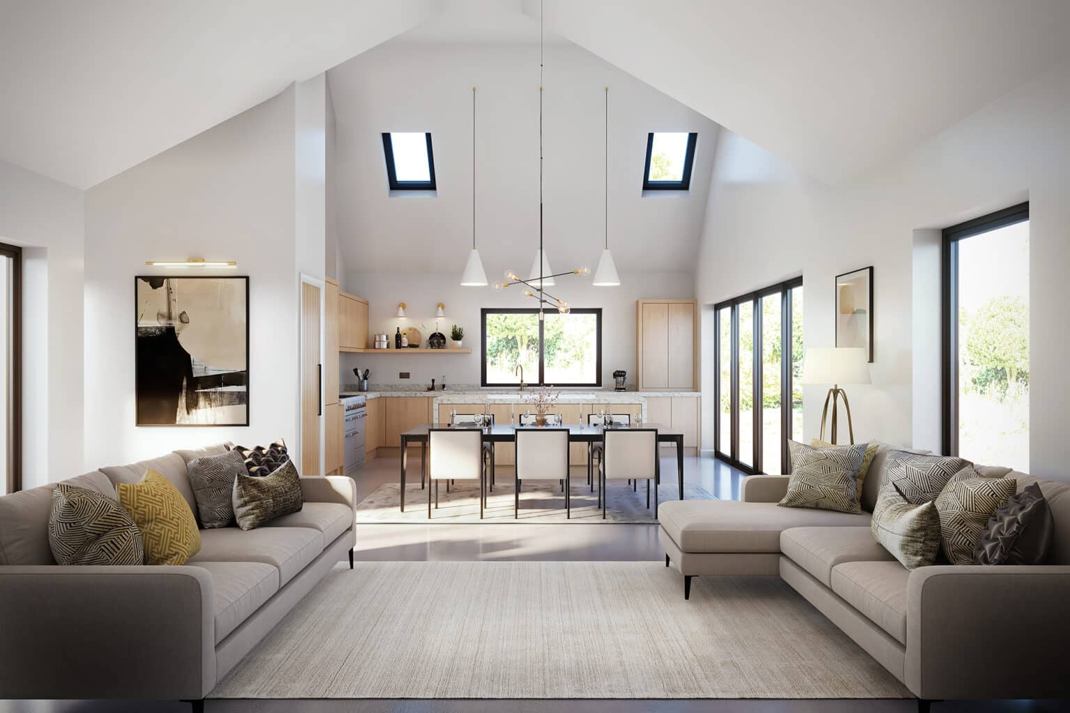 Interior CGI visualisation of a contemporary home